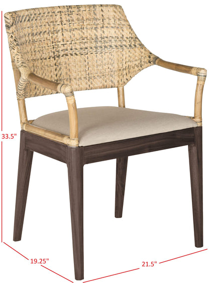 SAFAVIEH Home Collection Carlo Arm Chair, Honey