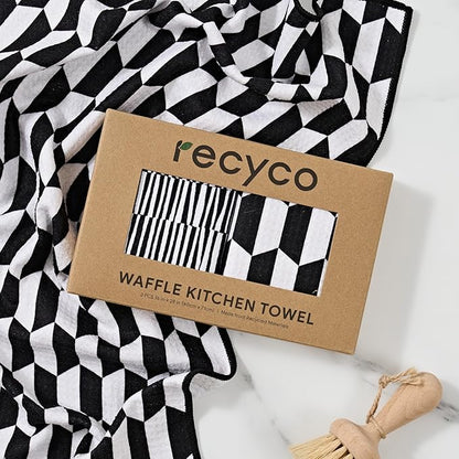 RECYCO Waffle Kitchen Towel Set of 2