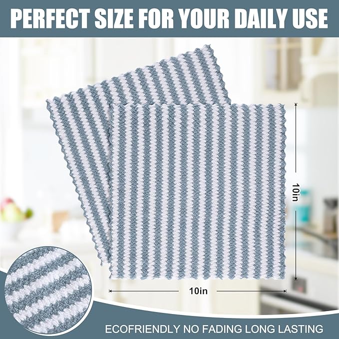 Homaxy 12 Pack Kitchen Dish Cloths, Ultra Soft and Absorbent Dish Towels