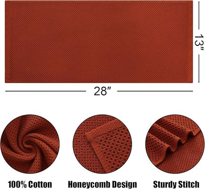 Kitinjoy 100% Cotton Waffle Weave Kitchen Hand Towels