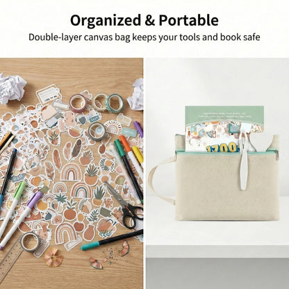 1700+ Planner Stickers Book for 2026 Planner & Scrapbook, Boho Aesthetic Journaling Supplies Kit with Tweezers & Storage Bag, Monthly Weekly Daily Organizer Accessories for Adults & ADHD