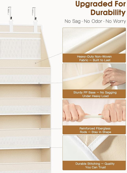 Criusia Over the Door Organizer, 6-Shelf Closet Hanging Storage