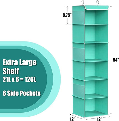 Simple Houseware 6 Shelf Hanging Closet Organizer