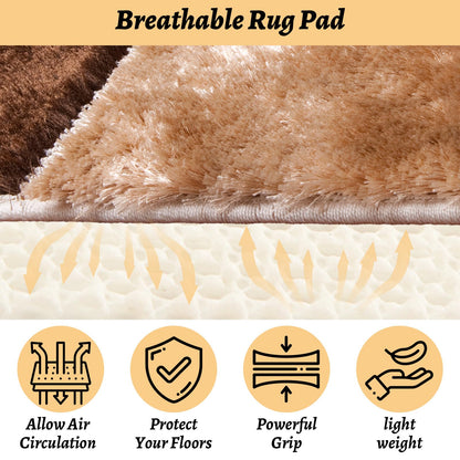 LOPYXBR 8 x10 Ft Non Slip Rug Pad Gripper for Hardwood Floors White Carpet Padding 8x10 Rug Pad Non Slip for Hardwood Rug Mats for Under Rugs 8x10 Anti Slip Rug Padding, Provide Protection and Cushion
