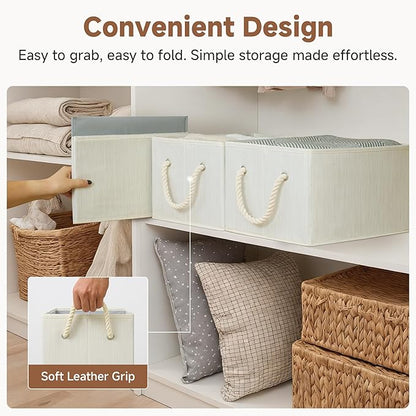 StorageWorks Storage Baskets for Shelves, Fabric Storage Bins, Closet