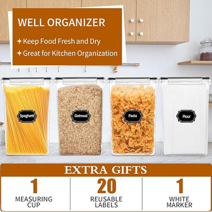 4 Pack Extra Large Airtight Food Storage Containers