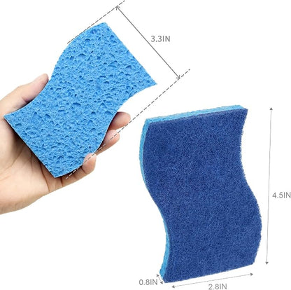 CELOX 24 Non-Scratch Scrub Sponges for Washing Dishes, Blue