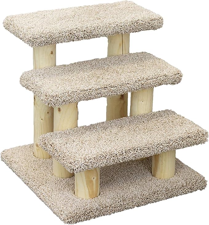 New Cat Condos 110223 Pet Stairs, Large, Beige