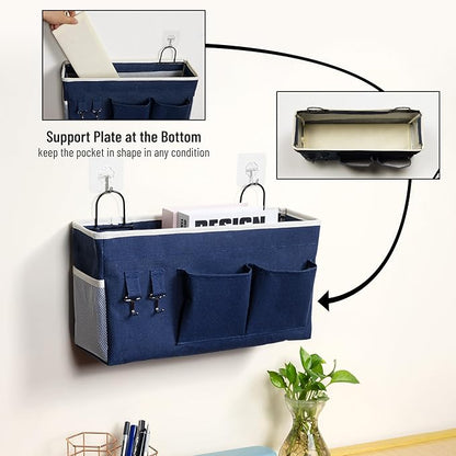 2pcs Large Wall Hanging Storage Bag, Door Closet Linen Fabric Pockets Organizer