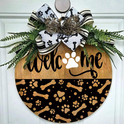 Welcome Stencils for Painting on Wood Doormat, Half Round Stencils for Crafts Reusable for Door Mats Furniture Sign Canvas DIY (hafl22)