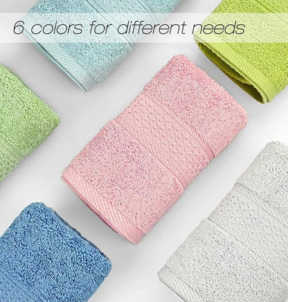 Cleanbear Hand Towel Face Towel Set, 100% Cotton, Size 29" x 13"