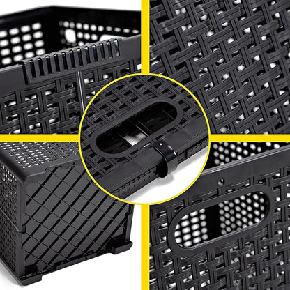 42L Collapsible Plastic Laundry Baskets, Foldable Laundry Hamper