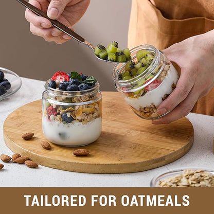 NETANY 4-pack 8oz Glass jars