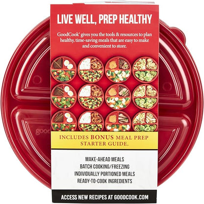 GoodCook Meal Prep Containers Set Microwave & Dishwasher-Safe Round Food