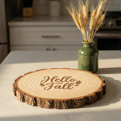 SENMUT Large Wood Slices, 10 Pack 8-9 Inches, Natural Unfinished Pine, Sanded Smooth, Rustic DIY Crafts, Wedding Decor, Table Centerpieces for Party Event Decor