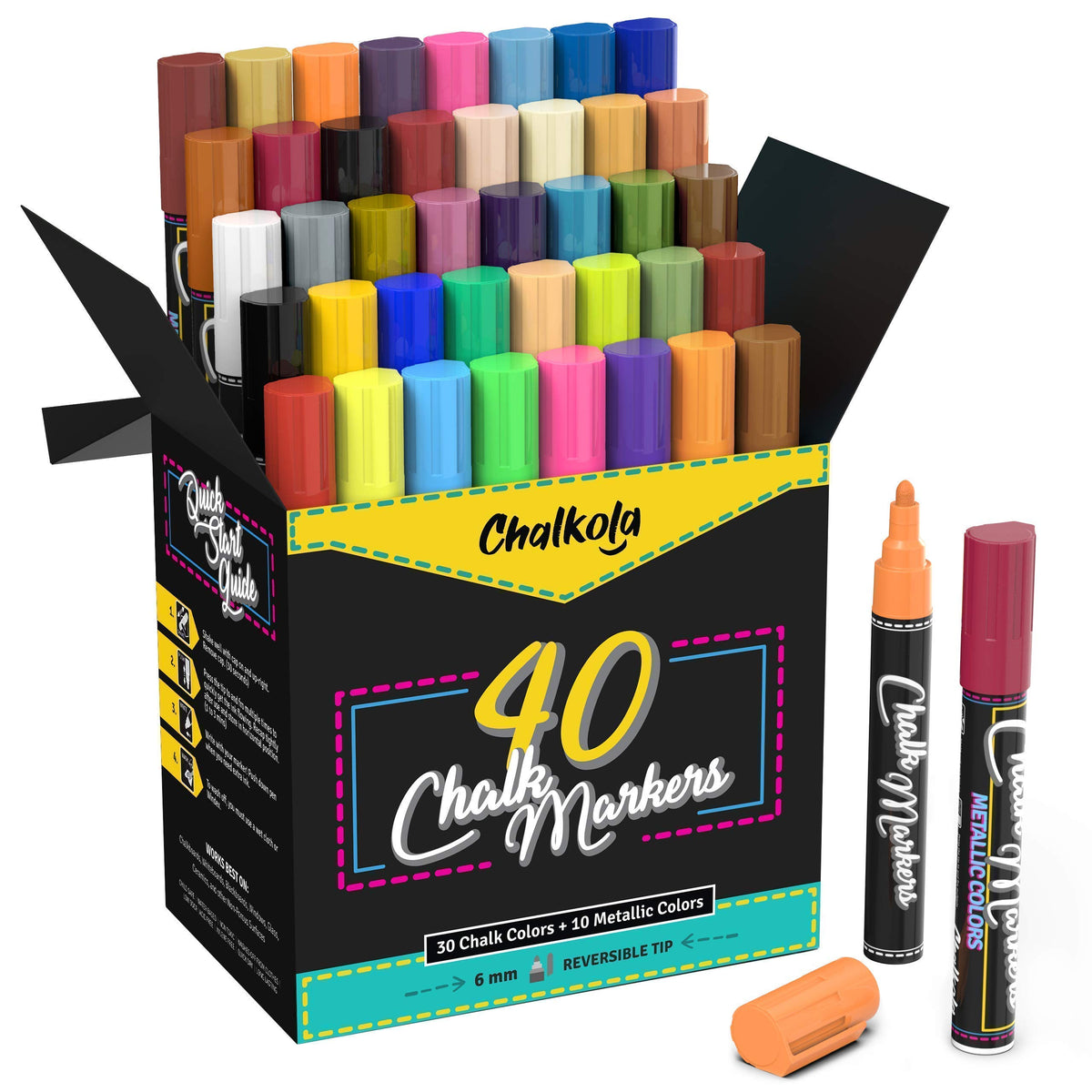 Ultimate Chalk Bundle - 40 Markers 6mm + 10 Metallic 3mm