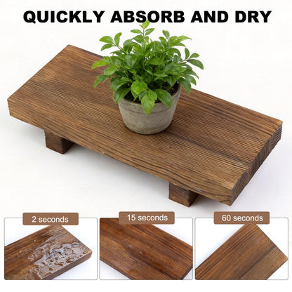 Klunk Wood Display Riser Set of 3, Rustic Farmhouse Countertop Stands