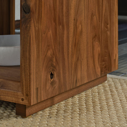 Stickley Saranac Cocktail Table, Coffee Table, Solid Rustic Walnut, Sustainable Construction, Open Back, Sled Base, 54in W x 24in D x 18in H, Made in USA