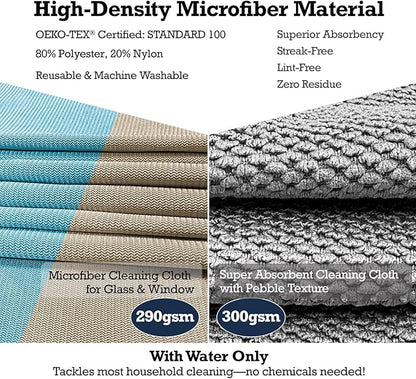 Lint-Free Streak-Free Glass Cleaning Cloth 3-Pack