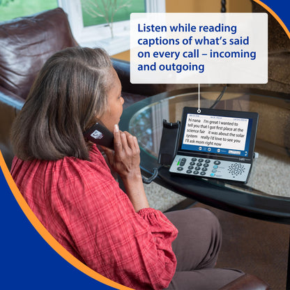 Hamilton CapTel 2400iSPNBT Captioned Telephone, Hearing Impaired Phones, Volume Control with up to 40dB Amplification Gain, Large Touch Screen Display, Wi-Fi Capable, Answering Machine & Speakerphone