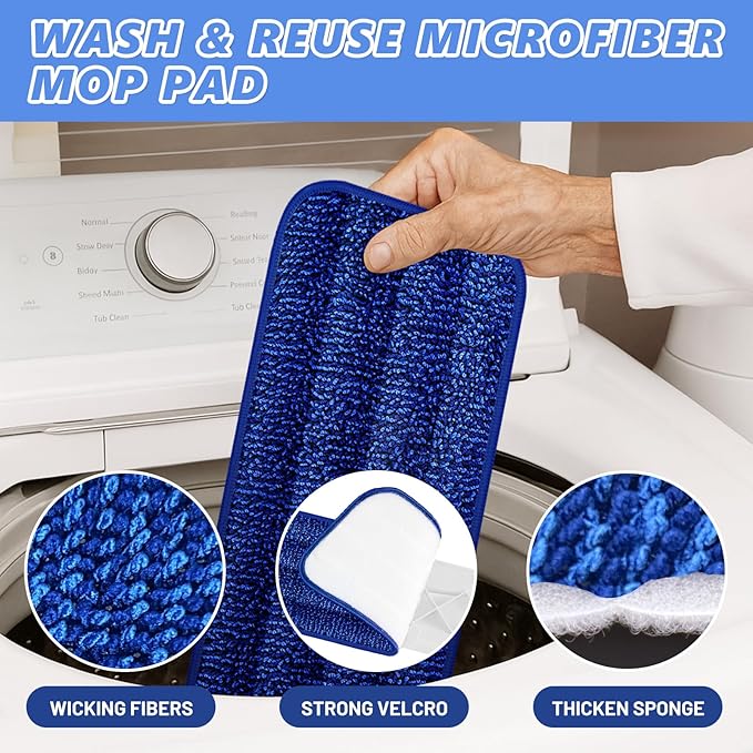 HOMTOYOU Microfiber Flat Mop