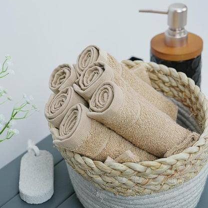 Tens Towels Pack of 24 Washcloths, 12 x 12 Inches, Lighter Weight, Quick to Dry