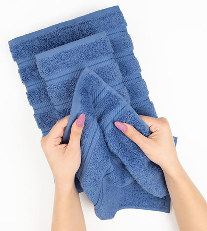 American Soft Linen Luxury 4 Piece Bath Towel Set, 600 GSM 100% Cotton Turkish