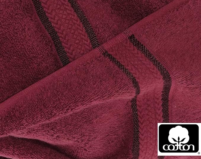 Cotton Craft Ultra Soft 4 Pack Oversized Extra Large Bath Towels 30x54 Burgundy