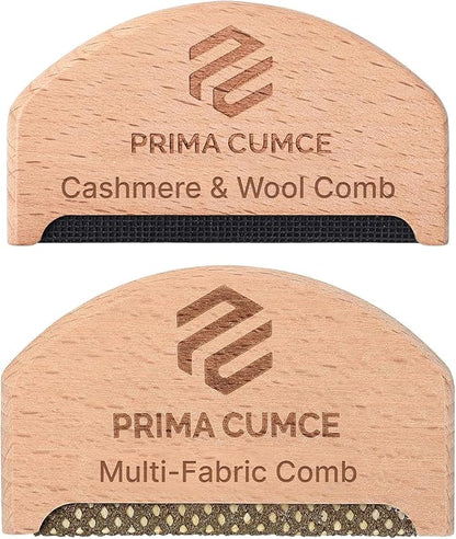 2 PCS Wooden Sweater Comb for De-Pilling Cashmere, Manual Lint Remover