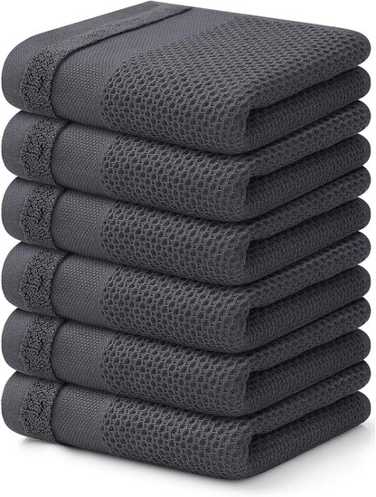 Homaxy 100% Cotton Waffle Weave Kitchen Towels, 13 x 28 Inches Super Absorbent