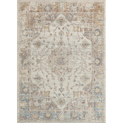LUXE WEAVERS Floral Pattern Farmhouse Area Rug, 5X7, Cream