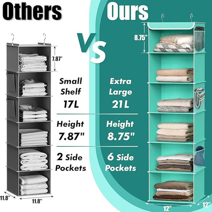 Simple Houseware 6 Shelf Hanging Closet Organizer