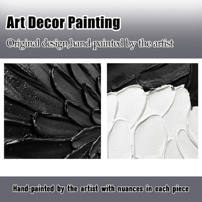 WVMAPTA Minimalism Canvas Wall Art for Dining Room Black and White Artwork for Wall Office Large Abstract Painting Wall Art for Living Room 29 x 58 Inch