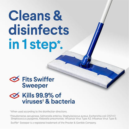 Clorox Disinfecting Wet Mop Pad, Disposable Mop Heads, Rain Clean, 2 Packs