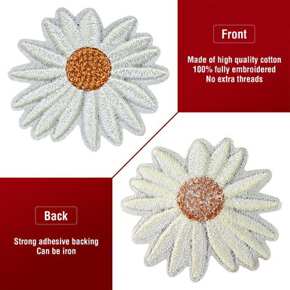 IANZE 42PCS Flower & Butterfly Iron on Patches, Sew on Embroidered Applique Flower & Butterfly Patches for Clothes, Jeans, Hats, T-Shirts, Backpacks, Etc