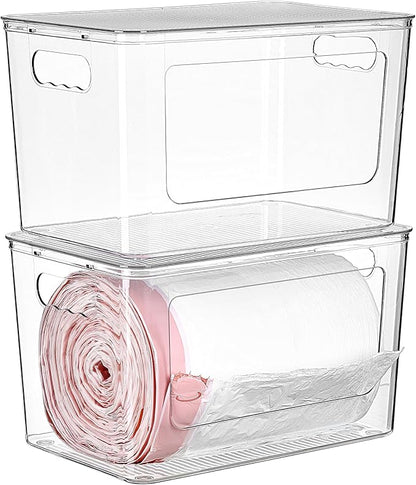 Vtopmart 2 Pack Trash Bag Holder, Stackable Garbage Bag Dispenser