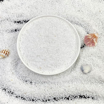 FANTIAN 5 lbs Aquarium White Sand, 0.8-2 mm Mini Aquarium Gravel. Coarse Sand for Fish Tank, Paintings, Succulent Plants Potted, Fire Pits, Candle, Vase Filler and Crafts
