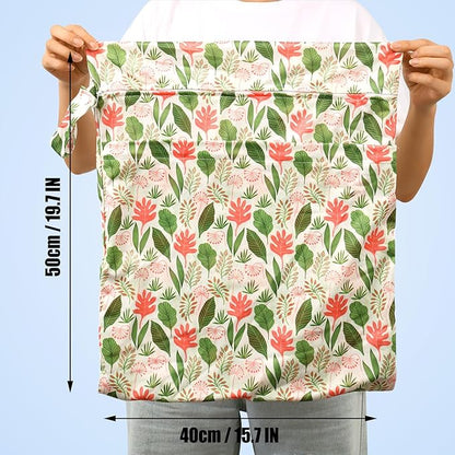 2pcs Travel Waterproof Laundry Bag, Cloth Diaper Wet Dry Bags