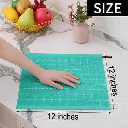 Homaxy 100% Cotton Terry Kitchen Dish Cloths, Ultra Soft and Absorbent Dish