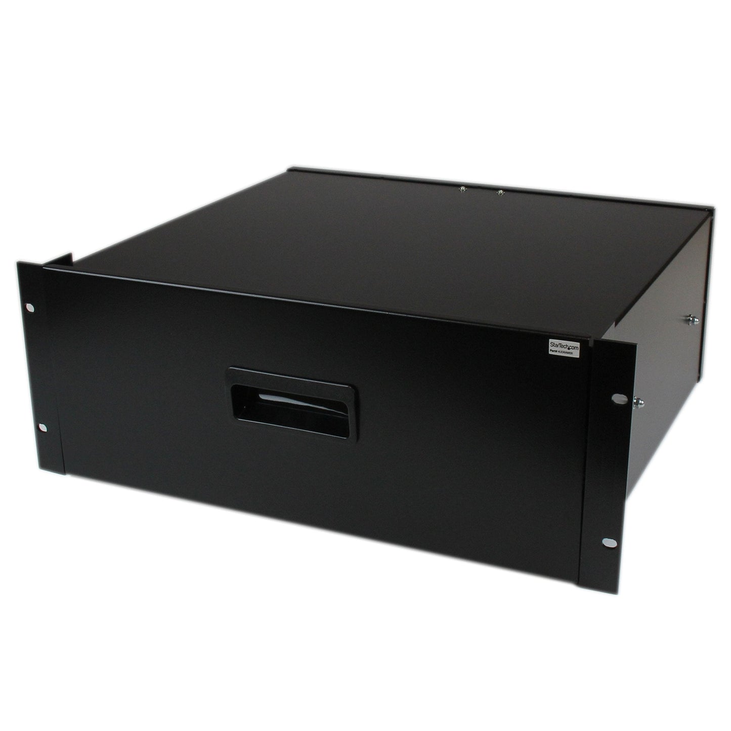 StarTech.com 4U Rack Mount Drawer - 55 lb (25 kg) - 4U Steel Storage Rack Drawer for 19" AV / Sever / Network Equipment Rack or Cabinet (4UDRAWER) Black