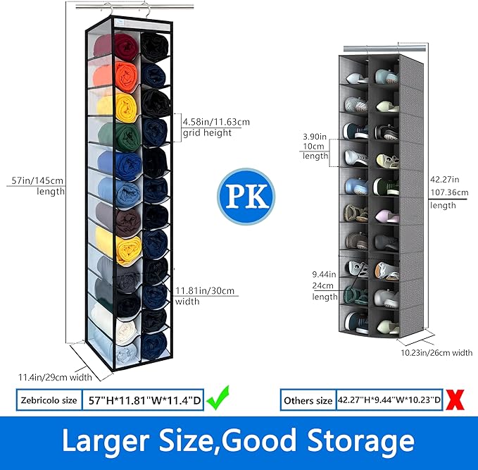 Closet Organization, 24 Section Hanging Closet Organizer, Space Saving