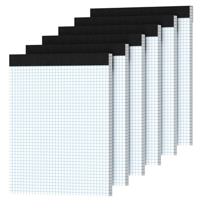 Ciphyfee Graph Paper 8.5 X 11, 6 Pack, 4x4 Quad Ruled, Grid Paper Pad 8-1/2" X 11", Grid Pad 8.5 X 11.75, Engineering Notebook, Easy Tears Off, White 70 Gsm Graft Paper