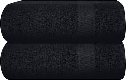 GLAMBURG Premium Cotton Oversized 2 Pack Bath Sheet 35x70-100% Pure Cotton