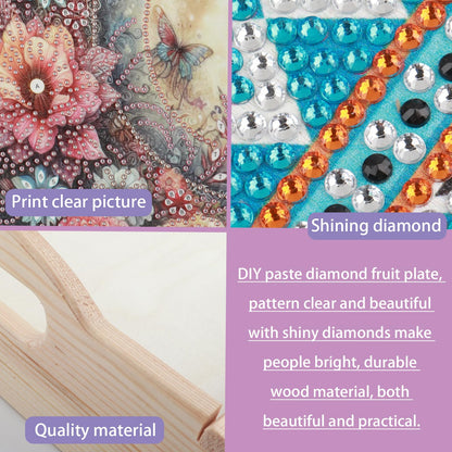 JISHSHAY Diamond Art Serving Tray Diamond Painting Food Tray Gem Art Serving Platter Gem Painting Mosaic Kits for Adults DIY Kits for Adults Table Decor, with Handle 20×30cm/7.87×11.81in, Jesus