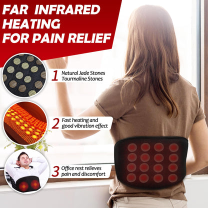 UTK Heating Pad for Back Pain Relief, Far Infrared Heating Pads with 20 Natural Jade Stones, Heating Fast, Hot Enough, Auto Shut Off, Smart Controller, 55'' Large Size Heat Pad for Back