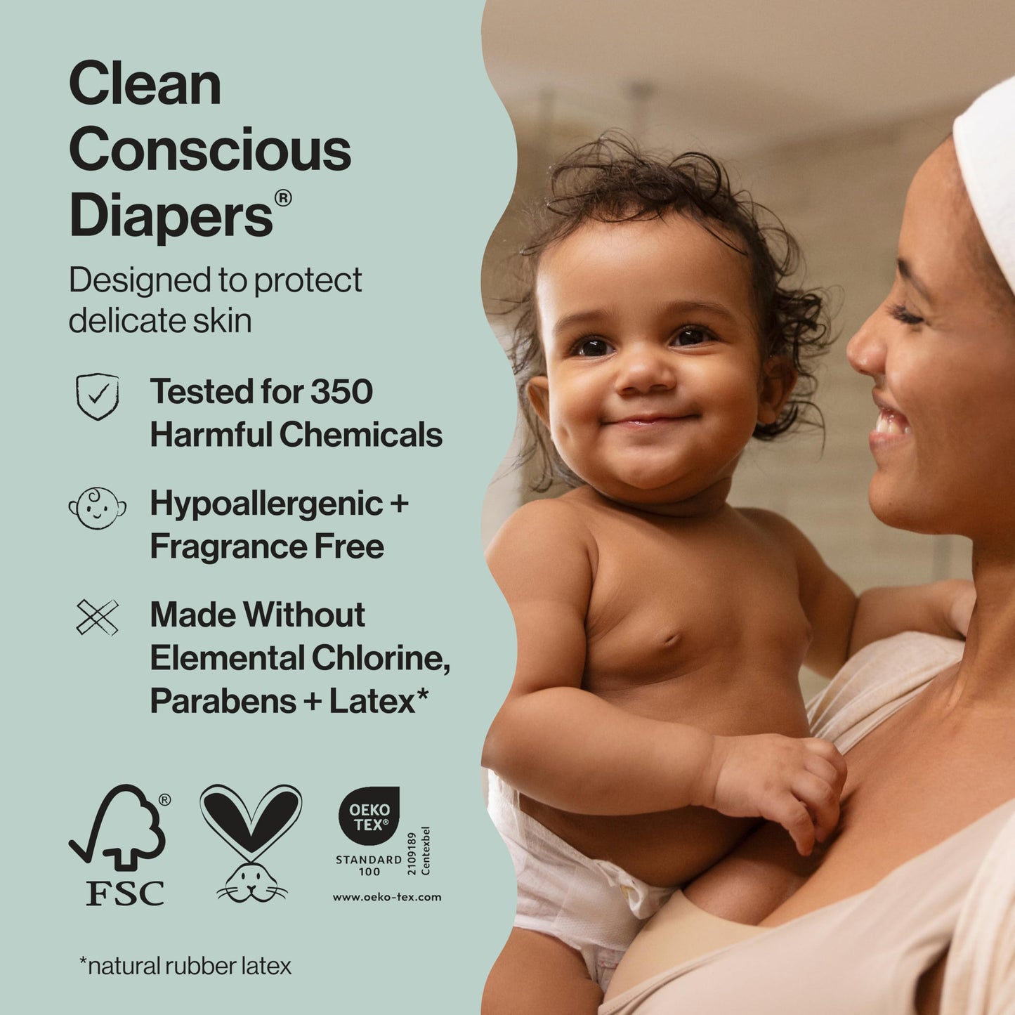 The Honest Company Clean Conscious Diapers for Delicate Skin | Up to 100% Leakproof | Hypoallergenic, Fragrance Free | Gender Neutral | Club Box, Size 1 (8-14 lbs), 78 Count (Prints May Vary)