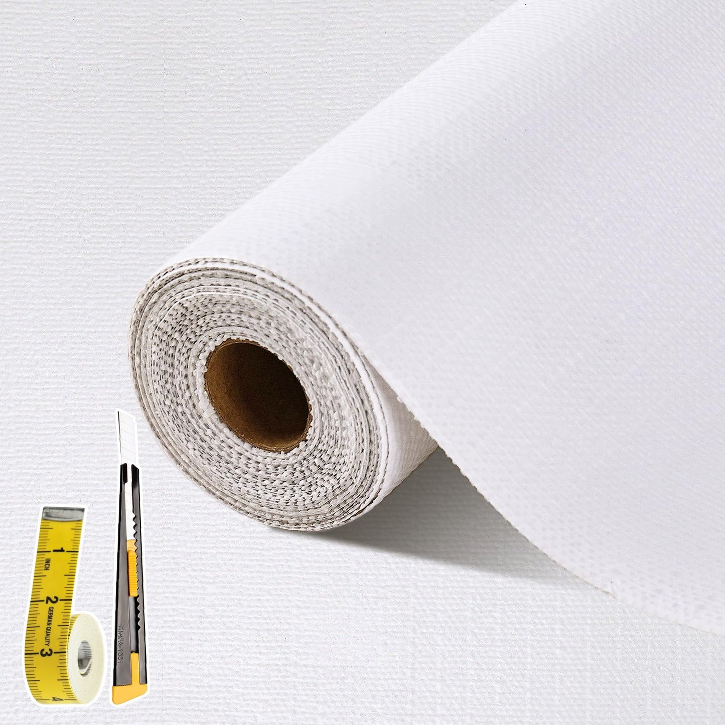 Shelf Liners for Kitchen Cabinets 17in x 30FT, Non Adhesive Cabinet Liner Strong Non-Slip Golden Leaf Drawer Liner, Easy to Clean for Shelf, Cabinet with Knife and Tape Measure