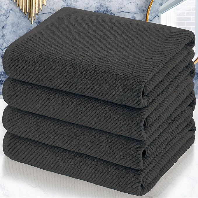 VOOVA & MOVAS Grey Bath Towels