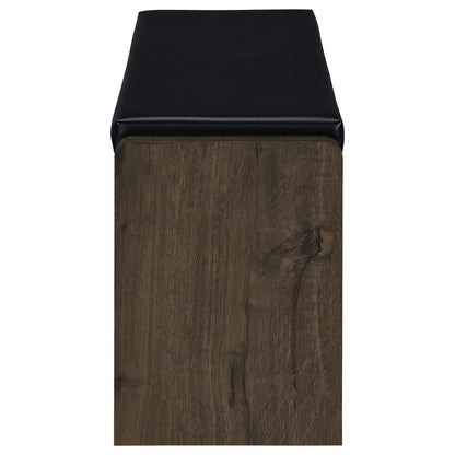 Coaster Home Furnishings - Arrington - Engineered Wood - Storage Bench with Pull-Out Drawer, Adjustable Shelf and Open Compartment - Entryway & Living Room- Smoked Oak Finish - 910321