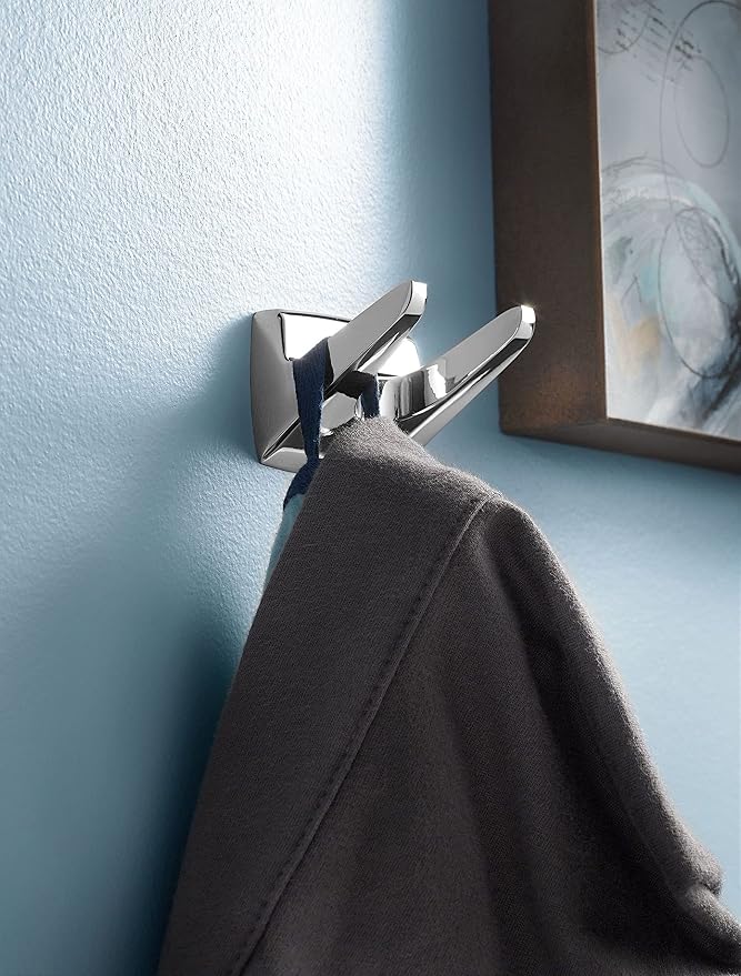 Moen Donnor Collection Chrome 6.25-Inch Diameter Wall Mount Contemporary Bathroom Hand-Towel Ring, P5860, (Pack of 2)